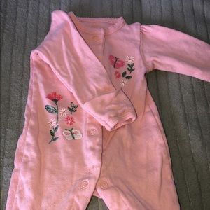 Newborn long sleeve button up onesie